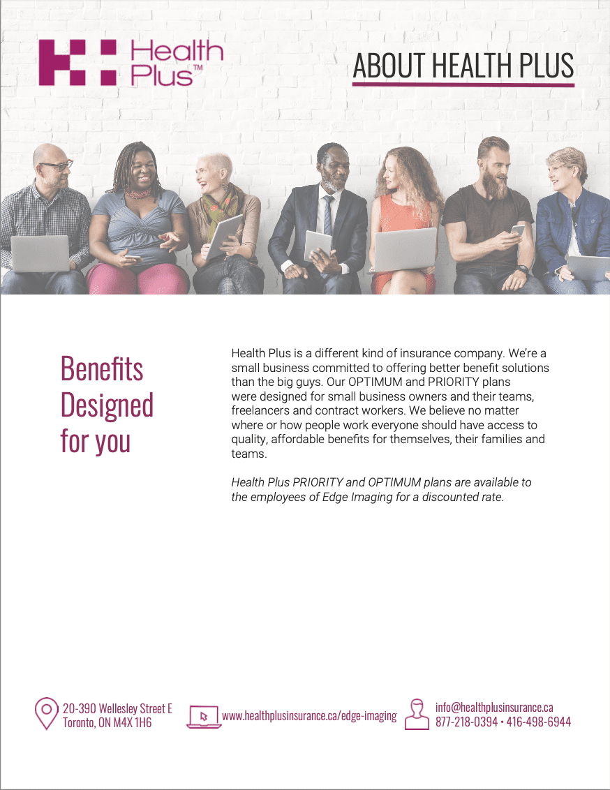About Health Plus - Edge Imaging Edge Imaging health insurance